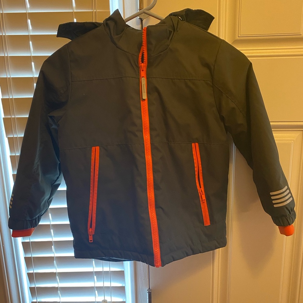 H&M Kids Raincoat with Bright Orange Zippers